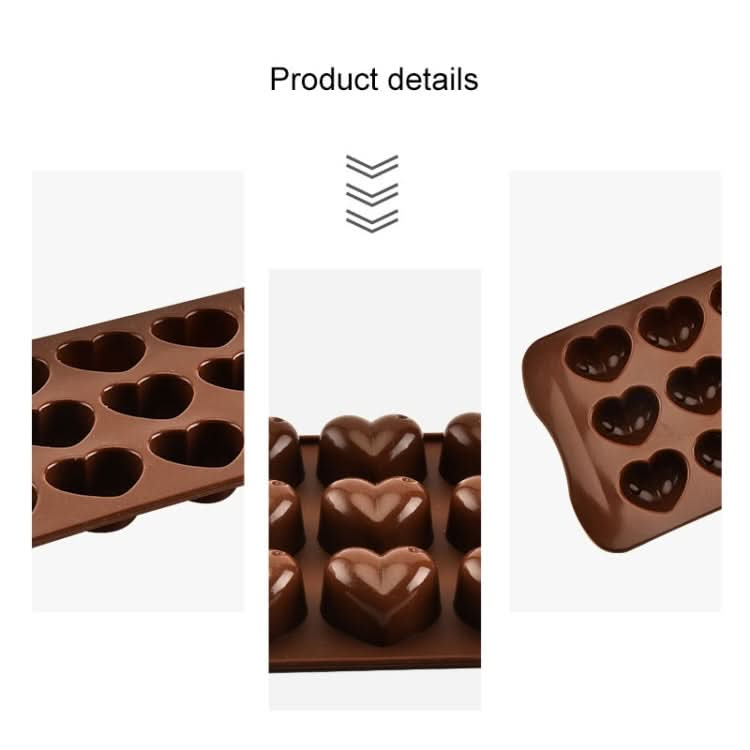 8 PCS Silicone Love Shape 15 Grid Cake Chocolate Ice Tray Mold-Reluova