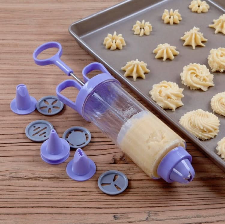 Cookie Gun + 8 Mouth + 10 Flower Piece Set Biscuit Mold Squeeze Cream Baking Tool - Reluova