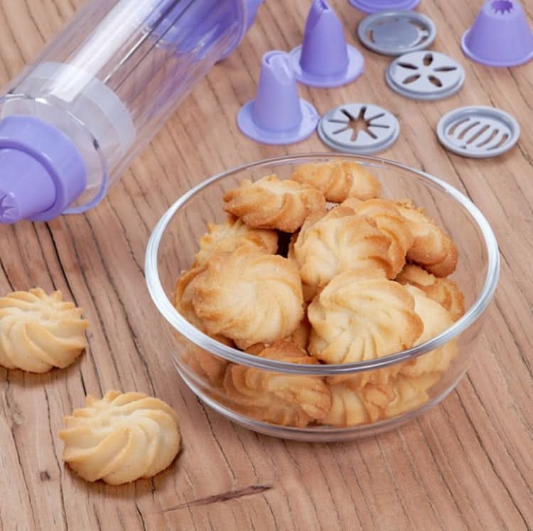 Cookie Gun + 8 Mouth + 10 Flower Piece Set Biscuit Mold Squeeze Cream Baking Tool - Reluova