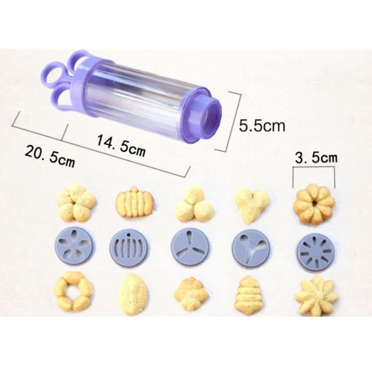 Cookie Gun + 8 Mouth + 10 Flower Piece Set Biscuit Mold Squeeze Cream Baking Tool - Reluova