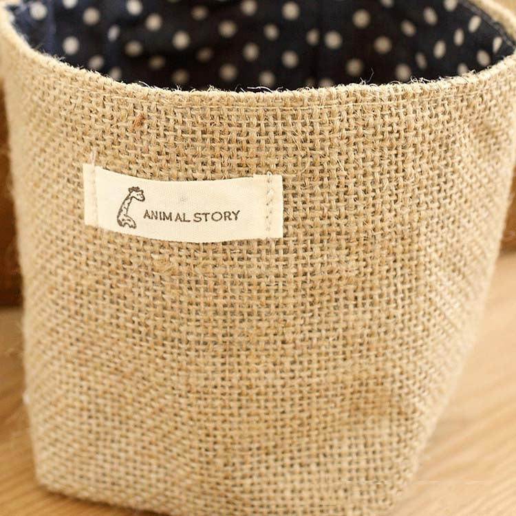 Cotton and Linen Cloth Art Flowerpot Small Sack Hanging Storage Basket