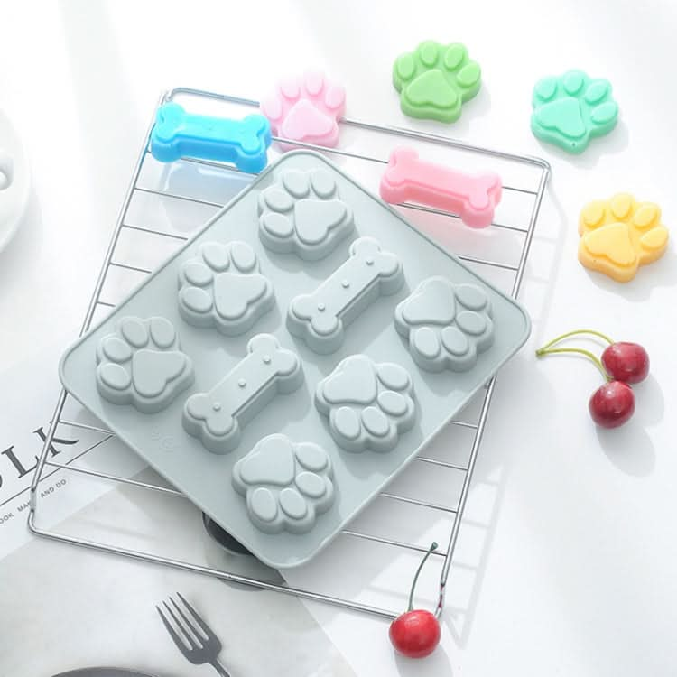 5 PCS Cartoon Cat Claw Bone Shape Cake Chocolate Silicone Mold Microwave Baking Ice Tray Mold Pudding Jelly Mold-Reluova