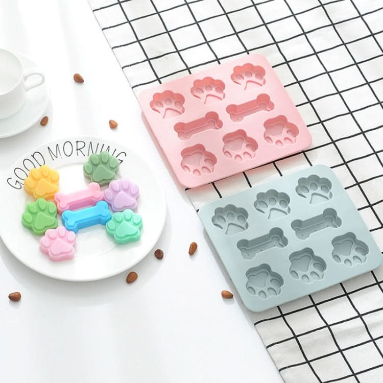 5 PCS Cartoon Cat Claw Bone Shape Cake Chocolate Silicone Mold Microwave Baking Ice Tray Mold Pudding Jelly Mold-Reluova