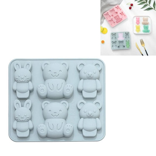 2pcs Cute Cartoon Animal Shape Silicone Chocolate Mold Baking Cake Mold Ice Tray-Reluova