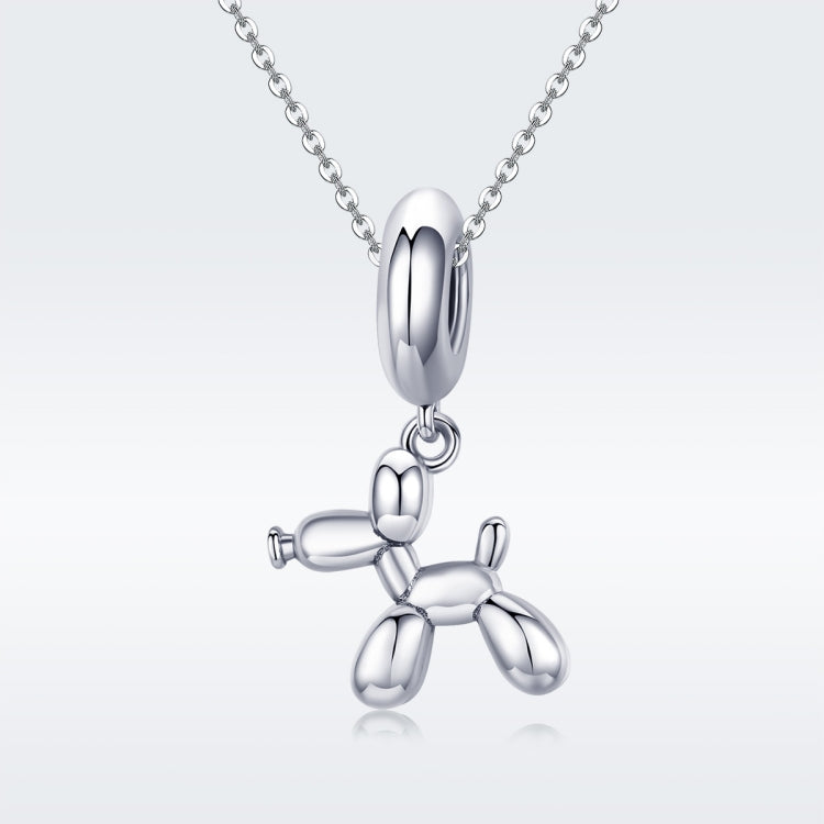 S925 Sterling Silver Cute Balloon Dog Charm DIY Bracelet Accessory