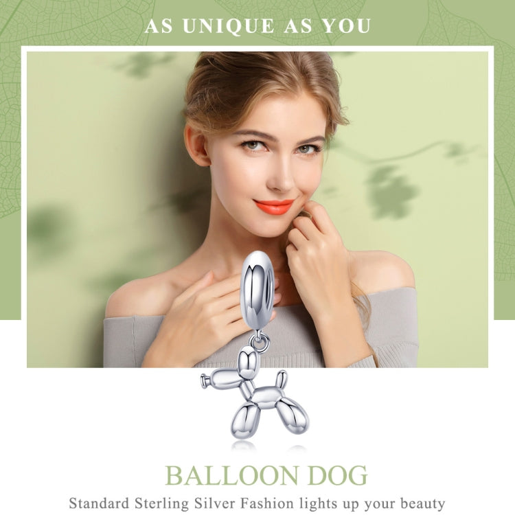 S925 Sterling Silver Cute Balloon Dog Charm DIY Bracelet Accessory Reluova