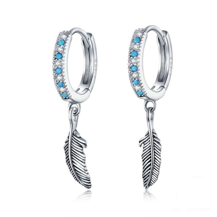 S925 Sterling Silver Feather Earrings Reluova