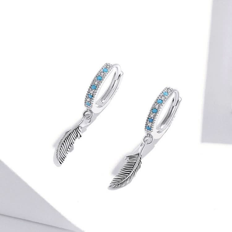 S925 Sterling Silver Feather Earrings Reluova