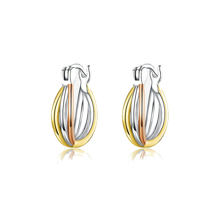 S925 Sterling Silver Simple Earrings Elegant Ladies Earrings My Store