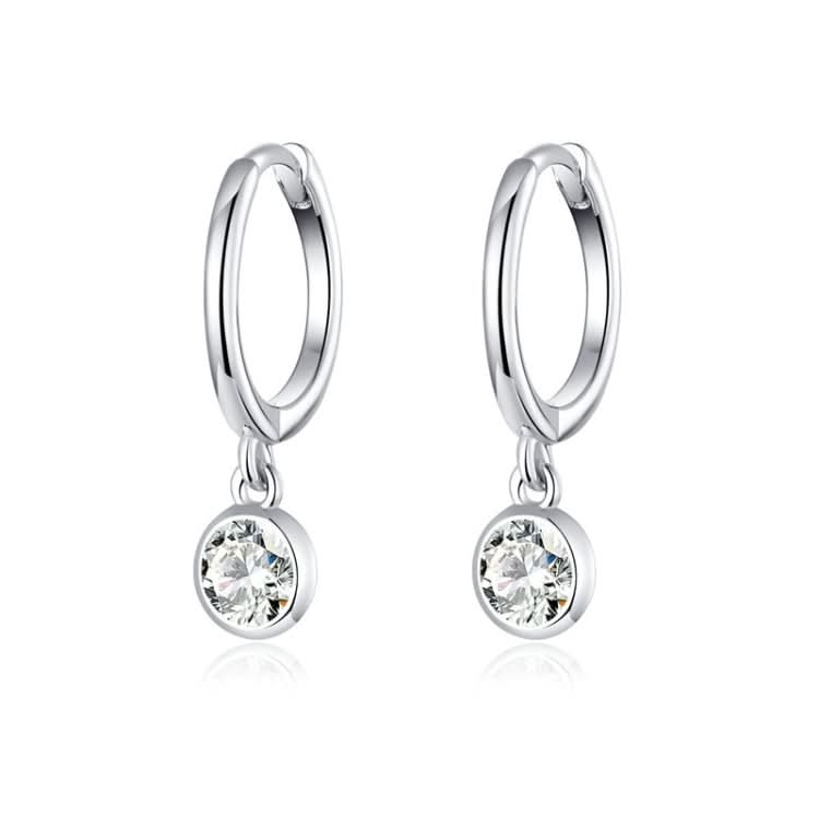 S925 Sterling Silver Platinum-plated Earrings Temperament Zircon Earrings Reluova