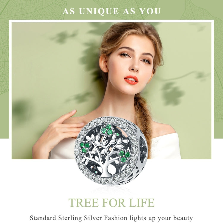 S925 Sterling Silver Tree Of Life Bead Accessories Diamond Pendant Accessories