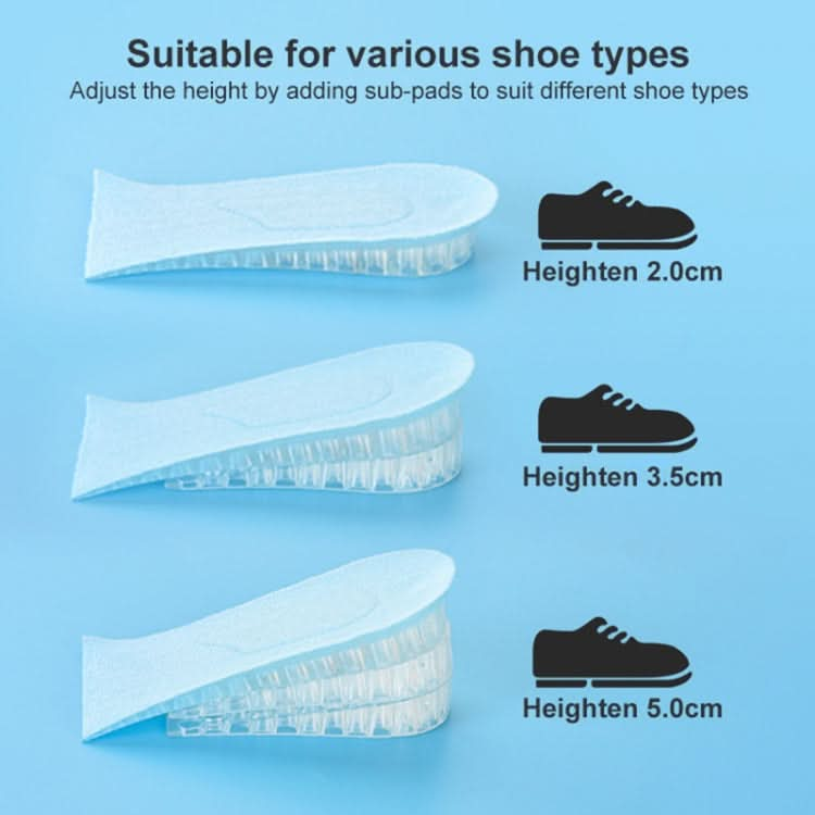 JF101 Invisible Transparent Silicone Heightening Pad Heel Heightening Insole Shock Absorption Half Pad Reluova