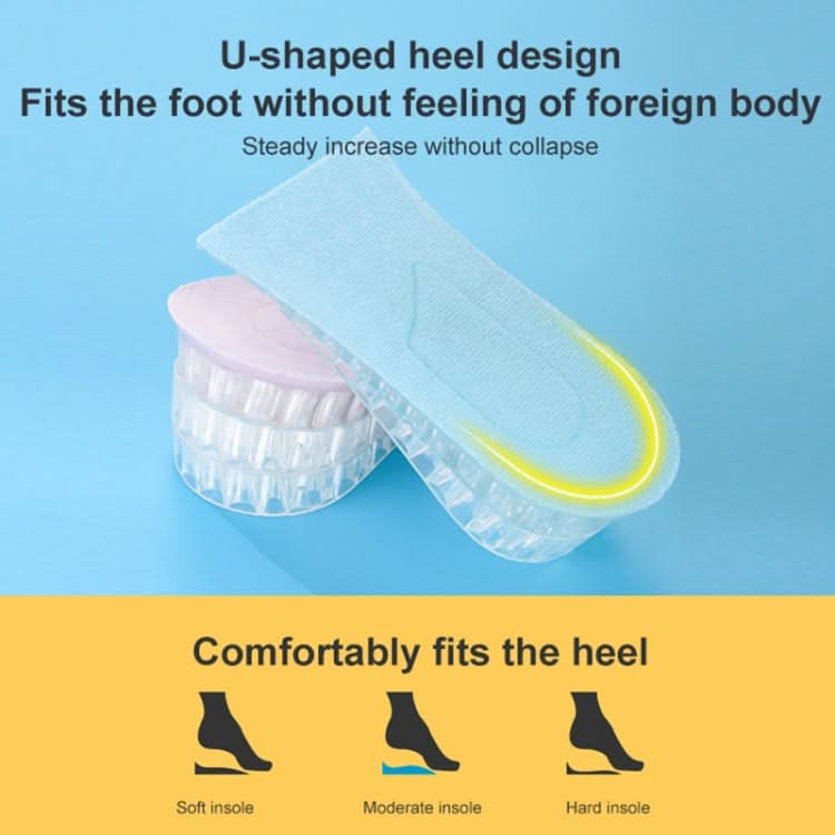 JF101 Invisible Transparent Silicone Heightening Pad Heel Heightening Insole Shock Absorption Half Pad Reluova