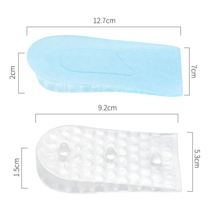 JF101 Invisible Transparent Silicone Heightening Pad Heel Heightening Insole Shock Absorption Half Pad Reluova