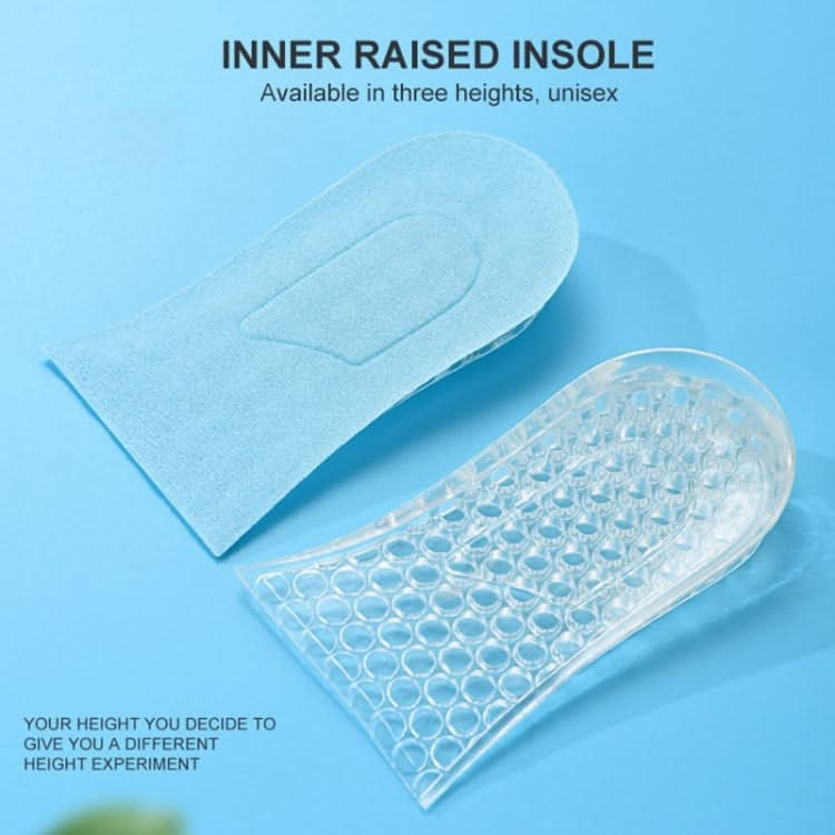 JF101 Invisible Transparent Silicone Heightening Pad Heel Heightening Insole Shock Absorption Half Pad Reluova