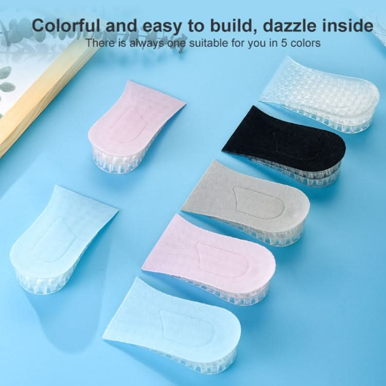 JF101 Invisible Transparent Silicone Heightening Pad Heel Heightening Insole Shock Absorption Half Pad Reluova