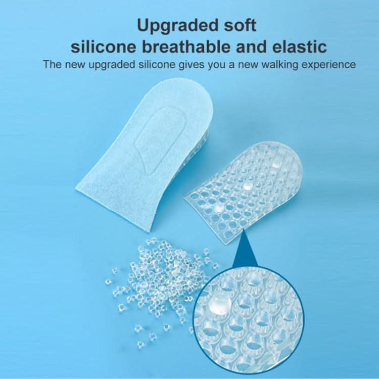 JF101 Invisible Transparent Silicone Heightening Pad Heel Heightening Insole Shock Absorption Half Pad Reluova