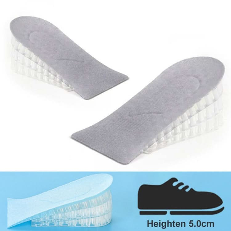 JF101 Invisible Transparent Silicone Heightening Pad Heel Heightening Insole Shock Absorption Half Pad Reluova