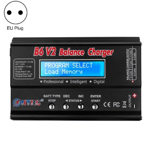 HTRC B6 V2 Balance Charger Intelligent Model Airplane Lithium Battery Charger, Reluova