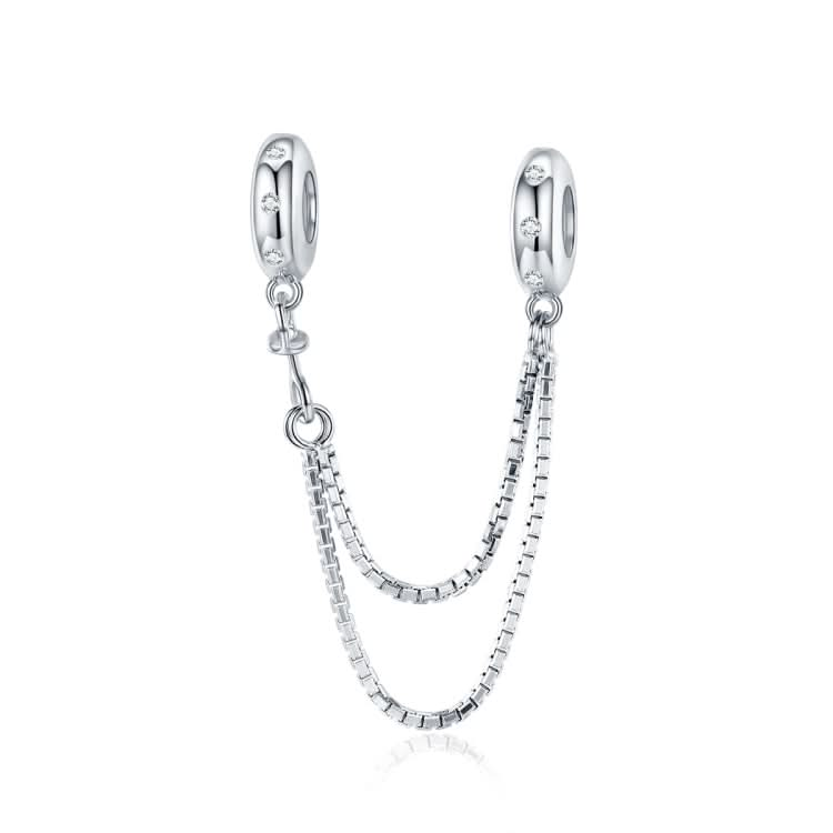 S925 Sterling Silver Simple Two-layer Chain Safety Chain DIY Bracelet Accessories Reluova