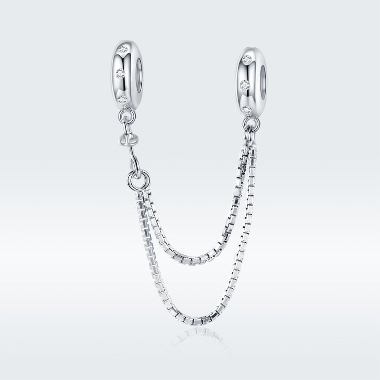 S925 Sterling Silver Simple Two-layer Chain Safety Chain DIY Bracelet Accessories Reluova