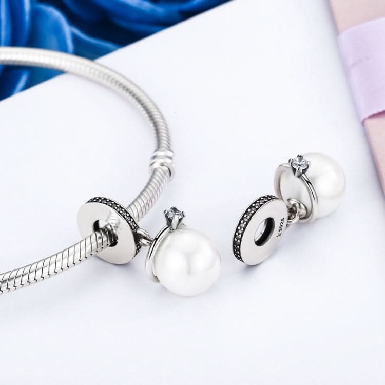 S925 Sterling Silver Elegant Pearl Charm DIY Bracelet Accessories Reluova