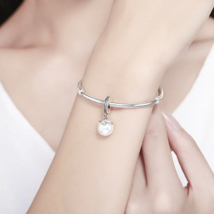 S925 Sterling Silver Elegant Pearl Charm DIY Bracelet Accessories Reluova