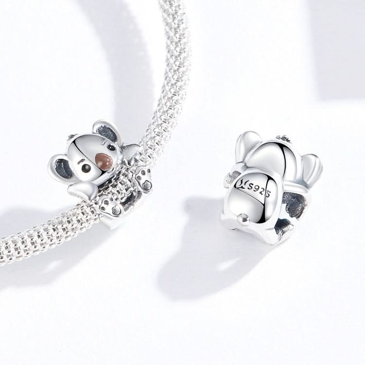 S925 Sterling Silver Cute Koala Animal Bead DIY Bracelet Accessory Reluova