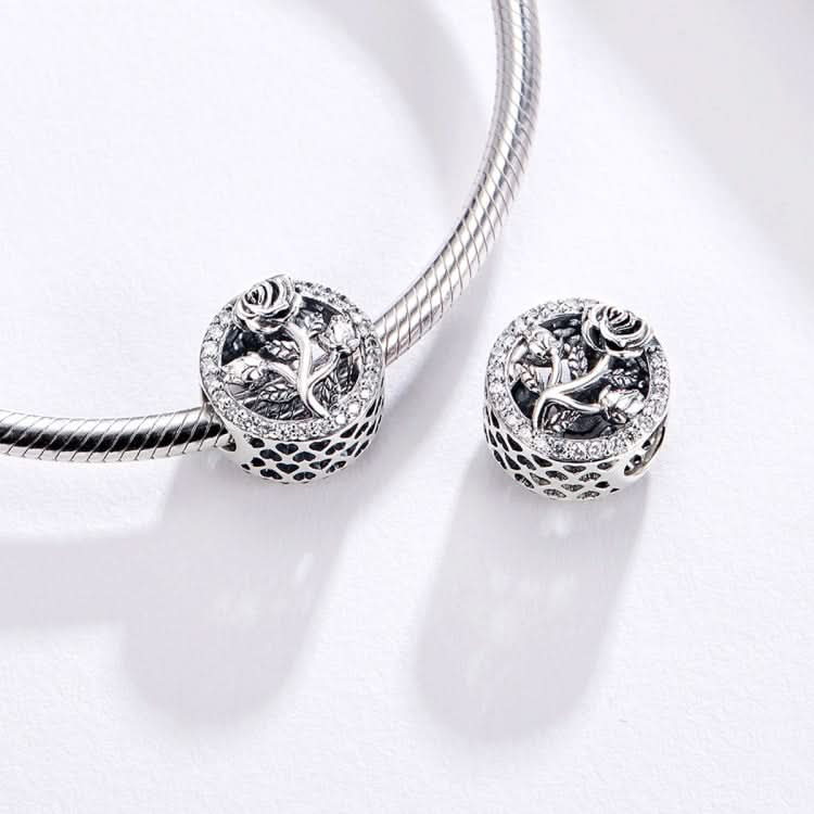 S925 Sterling Silver Rose Flower Beaded DIY Bracelet Accessories Reluova