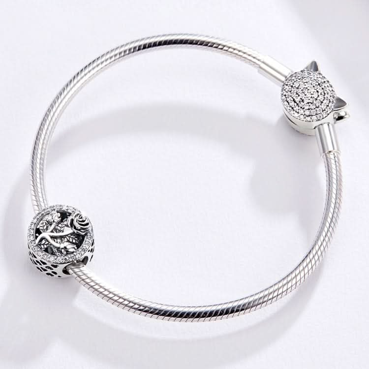 S925 Sterling Silver Rose Flower Beaded DIY Bracelet Accessories