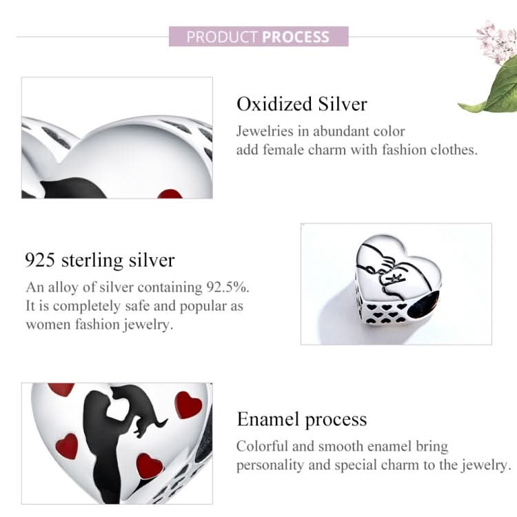 S925 Sterling Silver Heart-shaped Ardently Love Pendant DIY Bracelet Accessories Reluova