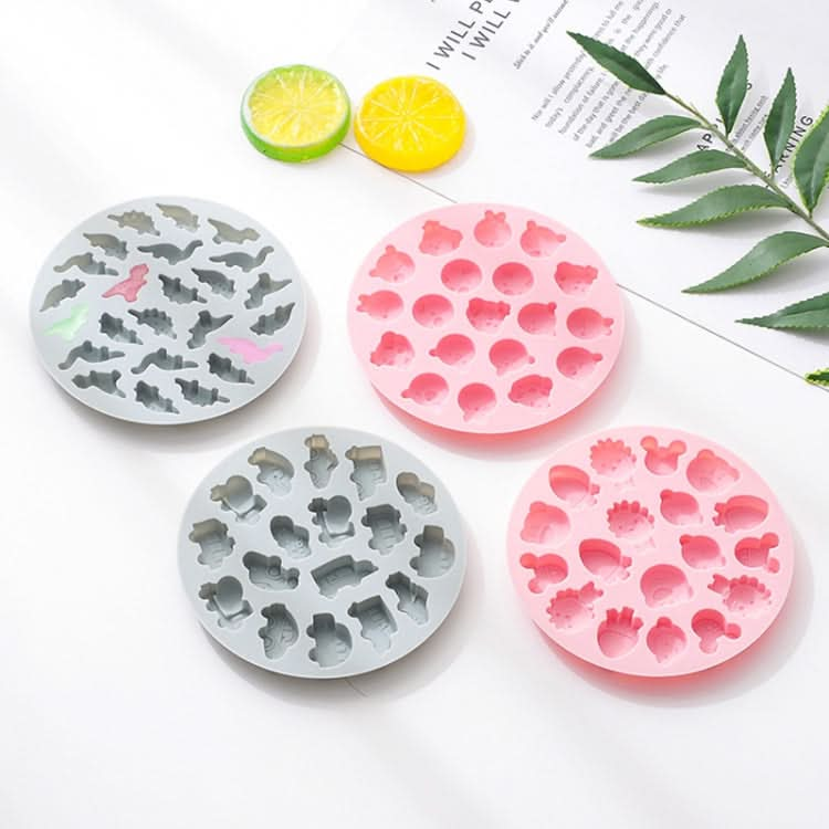 10 PCS Round Cartoon Soft Candy Jelly Steamable Silicone Mold Ice Cream Chocolate Dripping Mold - Reluova 