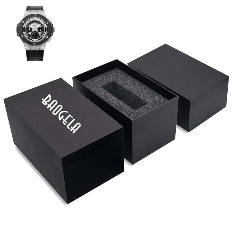 BAOGELA Paper + Sponge Square Watch Packaging Box Black Watch Gift Box, Size: 12.1 x 7.6 x 6.8cm