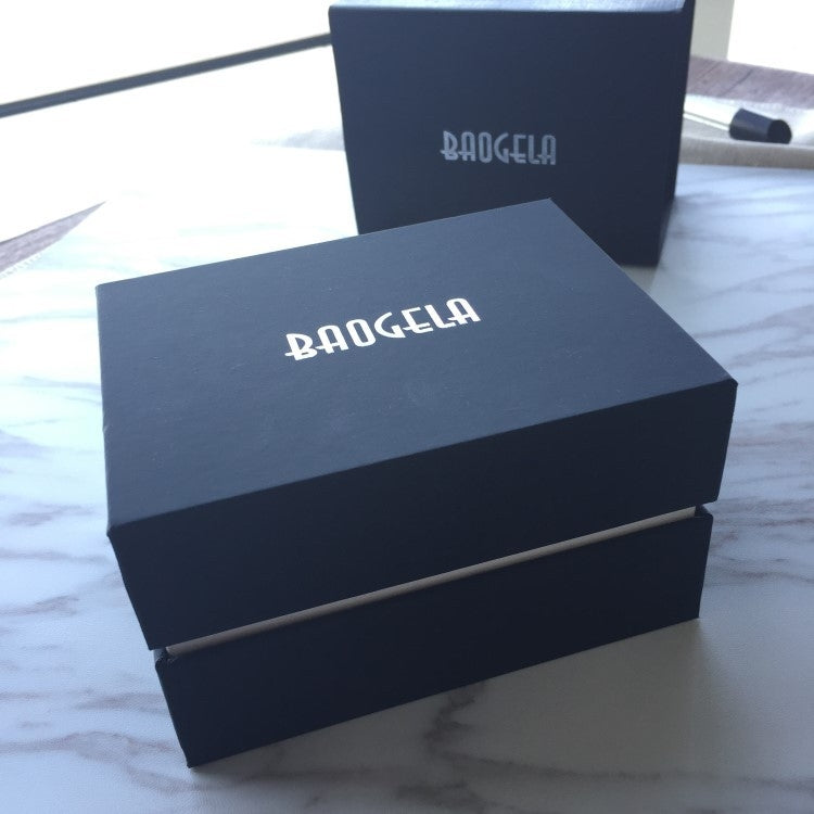 BAOGELA Paper + Sponge Square Watch Packaging Box Black Watch Gift Box, Size: 12.5 x 9.5 x 7.2cm