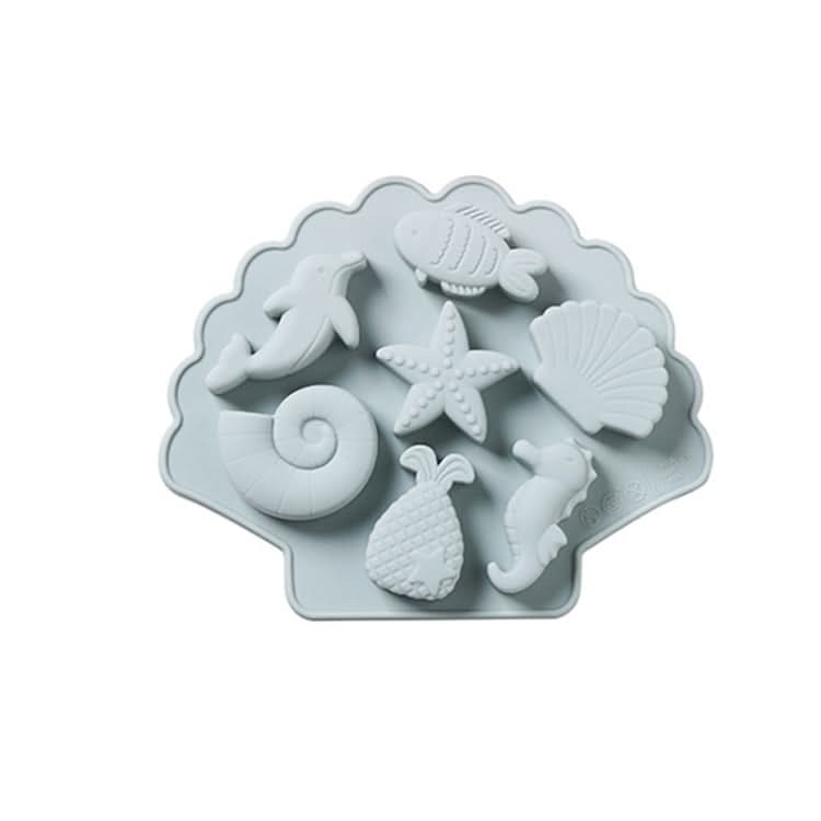 6 PCS 3D Creative Ocean Organism Shaped Silicone Cake Mold Baking Chocolate Ice Cube Mold-Reluova