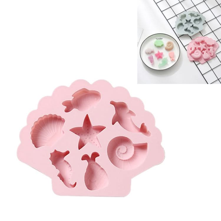 6 PCS 3D Creative Ocean Organism Shaped Silicone Cake Mold Baking Chocolate Ice Cube Mold-Reluova