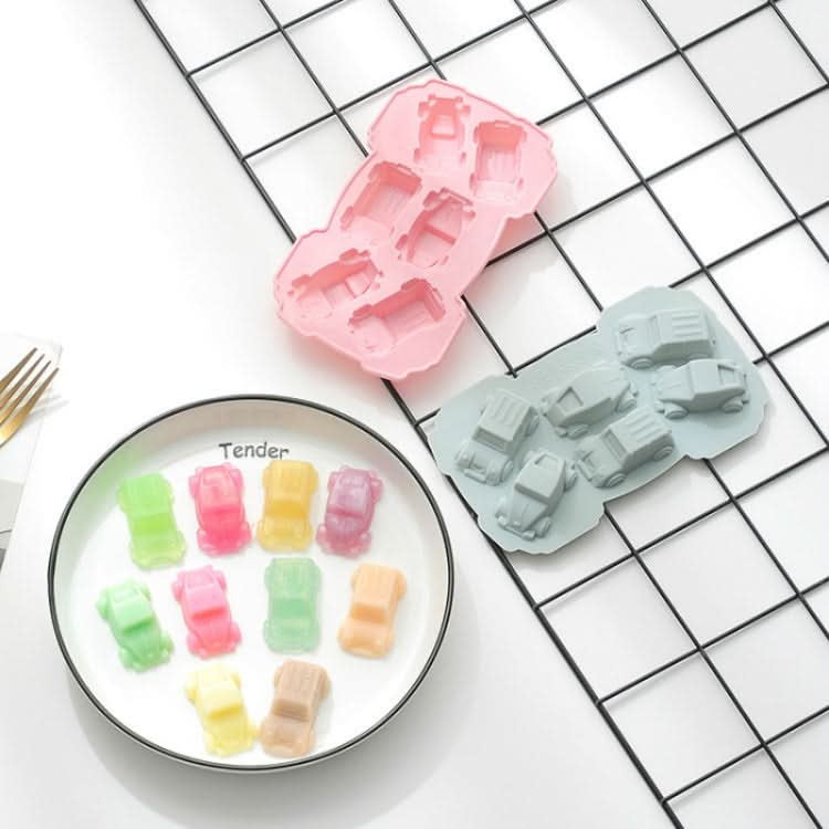 6 PCS Creative Cake Chocolate Mold 3D Car Cartoon Household Silicone Baking Ice Tray Mold-Reluova