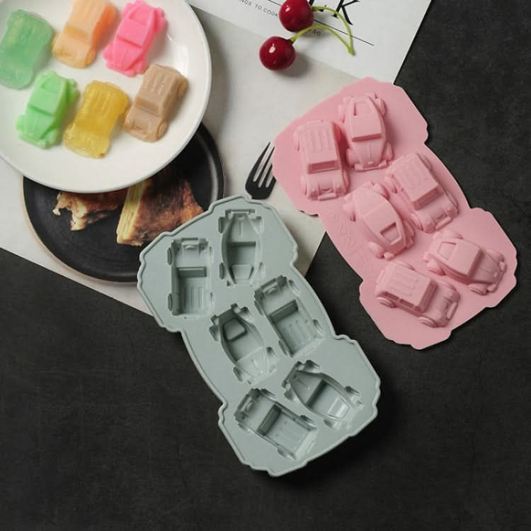 6 PCS Creative Cake Chocolate Mold 3D Car Cartoon Household Silicone Baking Ice Tray Mold-Reluova