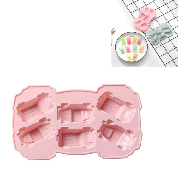 6 PCS Creative Cake Chocolate Mold 3D Car Cartoon Household Silicone Baking Ice Tray Mold-Reluova