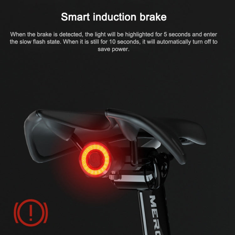 MEROCA MX2 Smart Sensor Brake Tail Light Mountain Bike Light USB Charging Road Bike Night Riding Tail Light Reluova