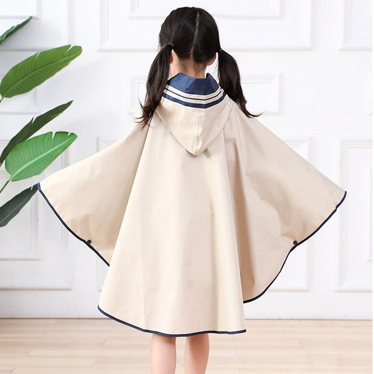 Boys And Girls Raincoat Kindergarten Baby Three-dimensional Poncho With Schoolbag Seat