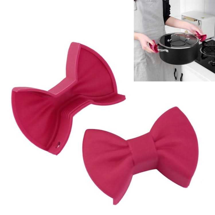 1 Pair Bowknot Silicone Insulation Clip Creative Kitchen Practical Gadgets - Reluova