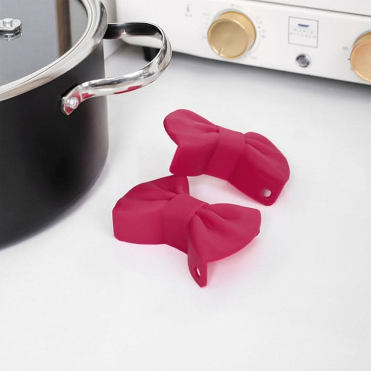 1 Pair Bowknot Silicone Insulation Clip Creative Kitchen Practical Gadgets - Reluova