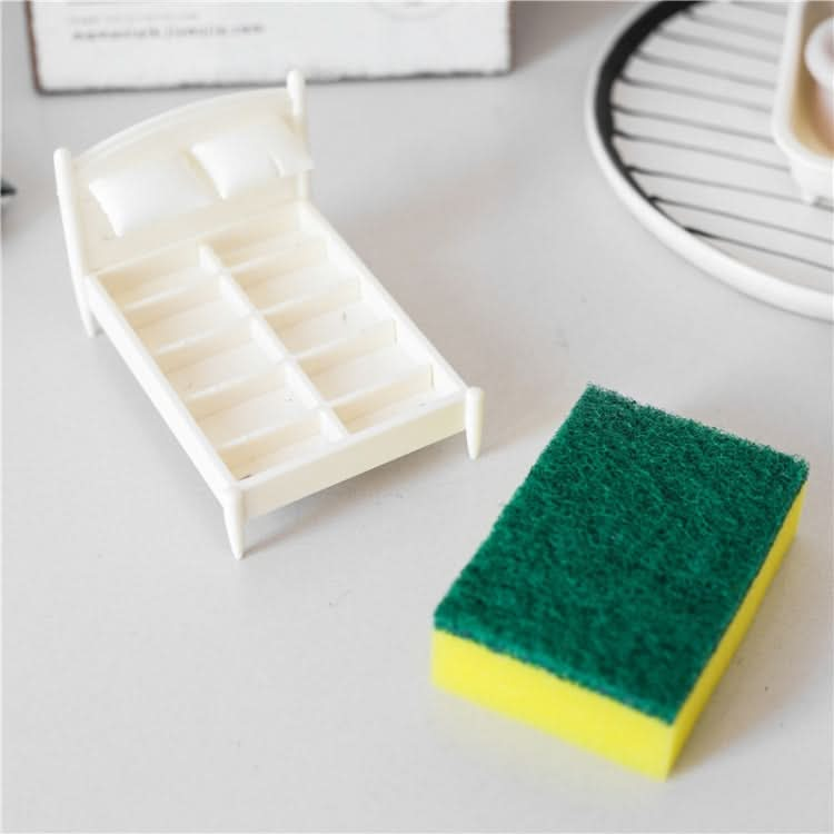 Creative Kitchen Scouring Pad Sponge Wipe Bed Shape Storage Rack Set - Reluova