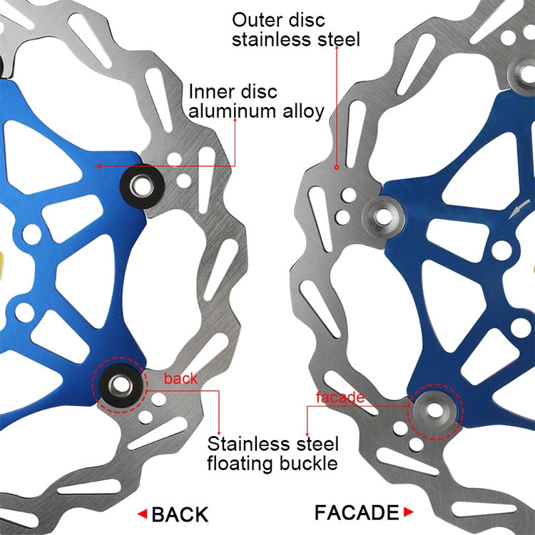 SNAIL FD-01 Mountain Bike Floating Disc Bicycle Brake Pad Six Nail Brake Disc Reluova