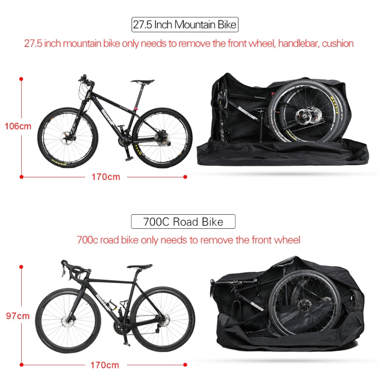 Rhinowalk 26 inch / 27.5 inch Road Bike Mountain Bike Loading Bag Large Capacity Storage Bag Reluova