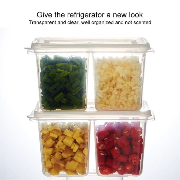 2pcs / Set Kitchen Refrigerator Storage Box Green Onion Ginger Garlic Transparent With Lid Fresh-keeping Box Food Sealed Box-Reluova