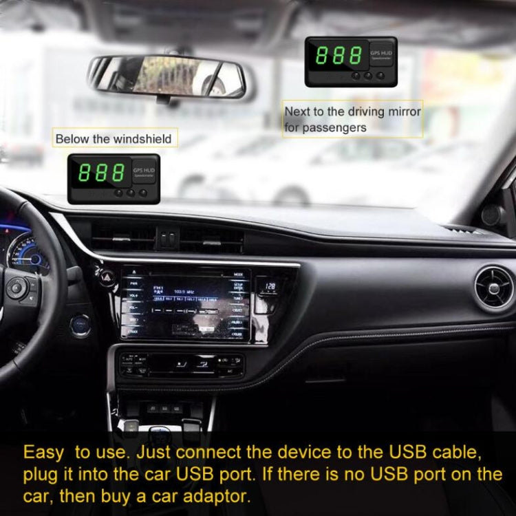 Kingneed C60 3inch Car HUD Head-up Display Car Speed Meter Universal Projection GPS Satellite Speed Measurement