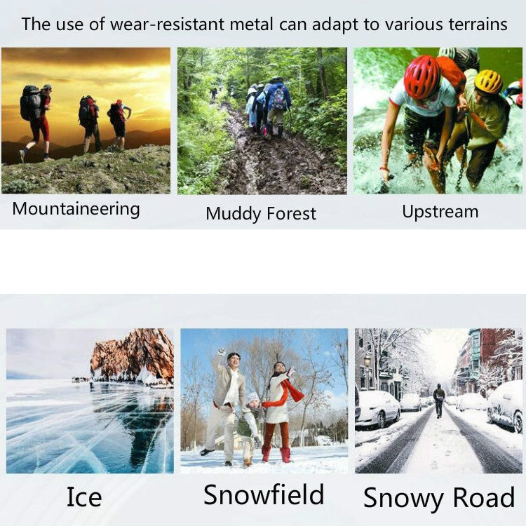 DM-1601 1pair Outdoor Mountaineering Snow Ice Surface 7-tooth Crampons Zinc Alloy Spikes Silicone Anti-skid Shoe Covers