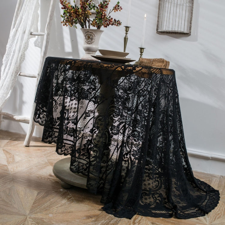 Round Lace Tablecloth Cover Cloth Retro Dining Table Coffee Table Tablecloth My Store